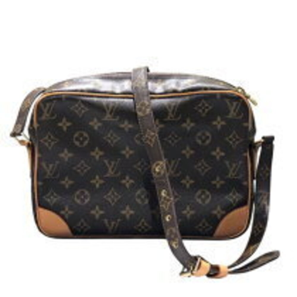 Louis Vuitton Canvas Monogram Shoulder Bag Brown Nile